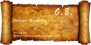 Oster Bianka névjegykártya